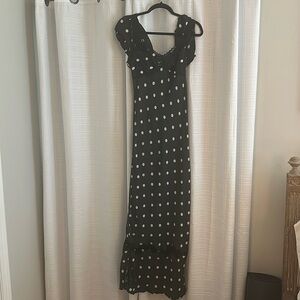 Free people never worn black and white polka dot dress
